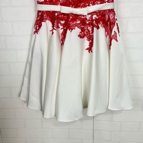 Alyce Paris Womens prom dress size 2 short Fit and Flare Mini Dress Red - Picture 4 of 16